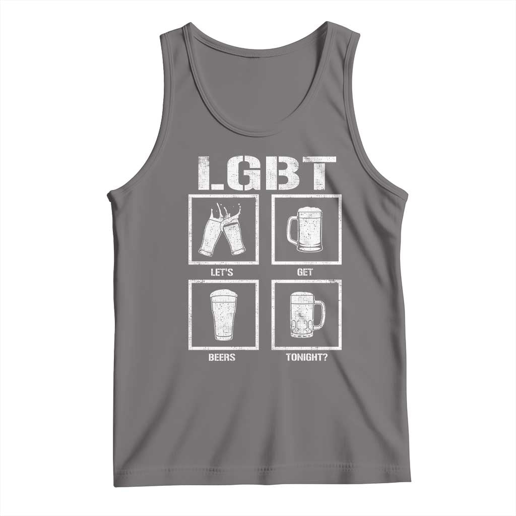 LGBT Let's Get Beers Tonight Tank Top Funny Beer Drinking