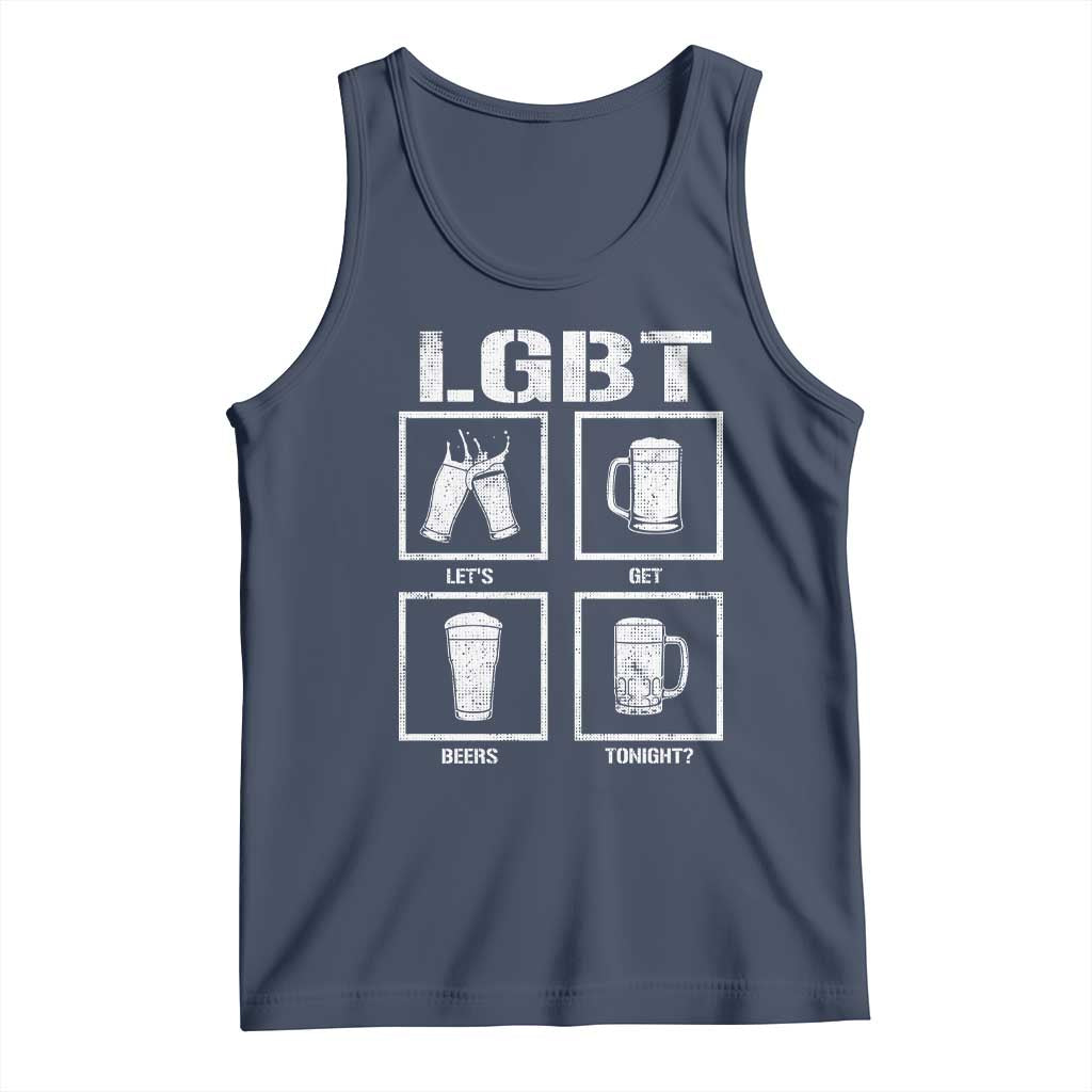 LGBT Let's Get Beers Tonight Tank Top Funny Beer Drinking