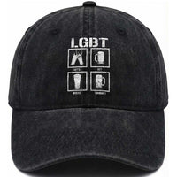 LGBT Let's Get Beers Tonight Washed Cotton Baseball Cap Funny Beer Drinking