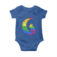 Rainbow Moon Cat Pride Baby Onesie LGBT Feline Graphic