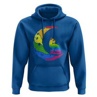 Rainbow Moon Cat Pride Hoodie LGBT Feline Graphic