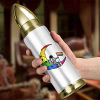 Rainbow Astronaut On The Moon LGBT Bullet Tumbler Spaceman Pride Month