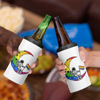 Rainbow Astronaut On The Moon LGBT 4 in 1 Can Cooler Tumbler Spaceman Pride Month