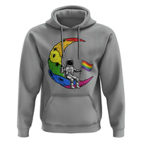 Rainbow Astronaut On The Moon LGBT Hoodie Spaceman Pride Month