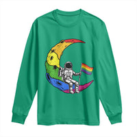 Rainbow Astronaut On The Moon LGBT Long Sleeve Shirt Spaceman Pride Month