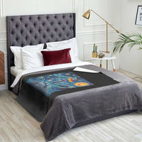 LGBTQ Rainbow Moon Astronaut Throw Blanket Starry Night Graphic