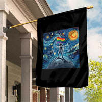 LGBTQ Rainbow Moon Astronaut Garden Flag Starry Night Graphic