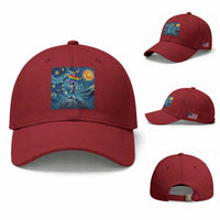 LGBTQ Rainbow Moon Astronaut Baseball Cap Starry Night Graphic