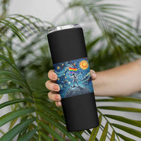 LGBTQ Rainbow Moon Astronaut Skinny Tumbler Starry Night Graphic