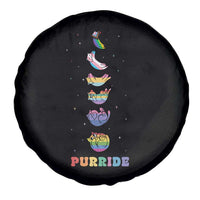 Purride Rainbow Cat Moon Cycles Spare Tire Cover LGBQT Pride Feline Space