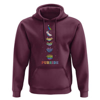 Purride Rainbow Cat Moon Cycles Hoodie LGBQT Pride Feline Space