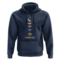 Purride Rainbow Cat Moon Cycles Hoodie LGBQT Pride Feline Space