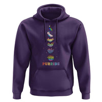Purride Rainbow Cat Moon Cycles Hoodie LGBQT Pride Feline Space