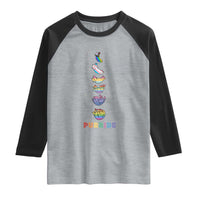 Purride Rainbow Cat Moon Cycles Raglan Shirt LGBQT Pride Feline Space