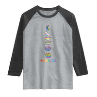 Purride Rainbow Cat Moon Cycles Raglan Shirt LGBQT Pride Feline Space