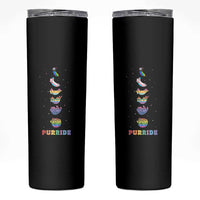 Purride Rainbow Cat Moon Cycles Skinny Tumbler LGBQT Pride Feline Space