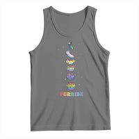Purride Rainbow Cat Moon Cycles Tank Top LGBQT Pride Feline Space