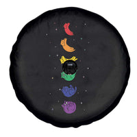Funny Purride Cats In Space Rainbow Spare Tire Cover LGBQT Pride Feline Space