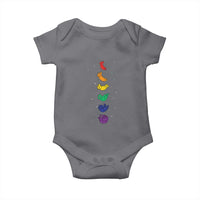 Funny Purride Cats In Space Rainbow Baby Onesie LGBQT Pride Feline Space