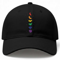 Funny Purride Cats In Space Rainbow Baseball Cap LGBQT Pride Feline Space