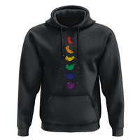 Funny Purride Cats In Space Rainbow Hoodie LGBQT Pride Feline Space