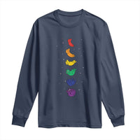Funny Purride Cats In Space Rainbow Long Sleeve Shirt LGBQT Pride Feline Space