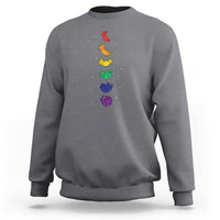 Funny Purride Cats In Space Rainbow Sweatshirt LGBQT Pride Feline Space