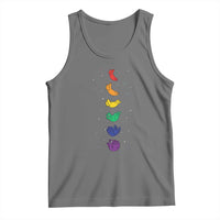Funny Purride Cats In Space Rainbow Tank Top LGBQT Pride Feline Space