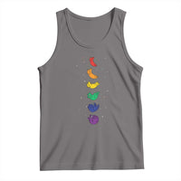 Funny Purride Cats In Space Rainbow Tank Top LGBQT Pride Feline Space