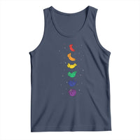 Funny Purride Cats In Space Rainbow Tank Top LGBQT Pride Feline Space