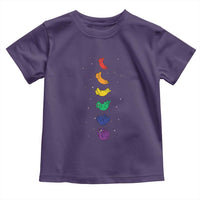 Funny Purride Cats In Space Rainbow Toddler T Shirt LGBQT Pride Feline Space