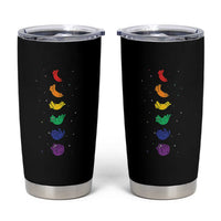 Funny Purride Cats In Space Rainbow Tumbler Cup LGBQT Pride Feline Space