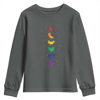 Funny Purride Cats In Space Rainbow Youth Sweatshirt LGBQT Pride Feline Space