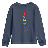 Funny Purride Cats In Space Rainbow Youth Sweatshirt LGBQT Pride Feline Space