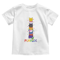 Funny Purride Stacked Cats Pride Toddler T Shirt Cute LGBTQ Cat Lover