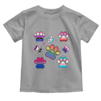 Funny Rainbow Paw Print Pride Toddler T Shirt LGBTQ Pet Lover