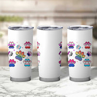 Funny Rainbow Paw Print Pride Tumbler Cup LGBTQ Pet Lover