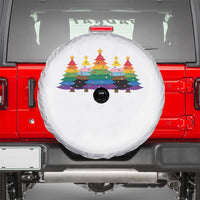 Christmas Rainbow Tree LGBTQ Support Spare Tire Cover Holiday Pride Gift
