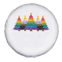 Christmas Rainbow Tree LGBTQ Support Spare Tire Cover Holiday Pride Gift