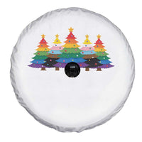 Christmas Rainbow Tree LGBTQ Support Spare Tire Cover Holiday Pride Gift