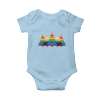 Christmas Rainbow Tree LGBTQ Support Baby Onesie Holiday Pride Gift