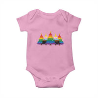 Christmas Rainbow Tree LGBTQ Support Baby Onesie Holiday Pride Gift