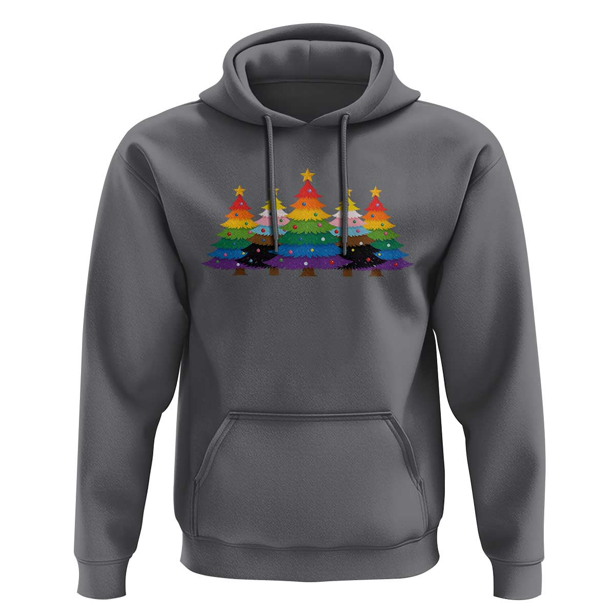 Christmas Rainbow Tree LGBTQ Support Hoodie Holiday Pride Gift