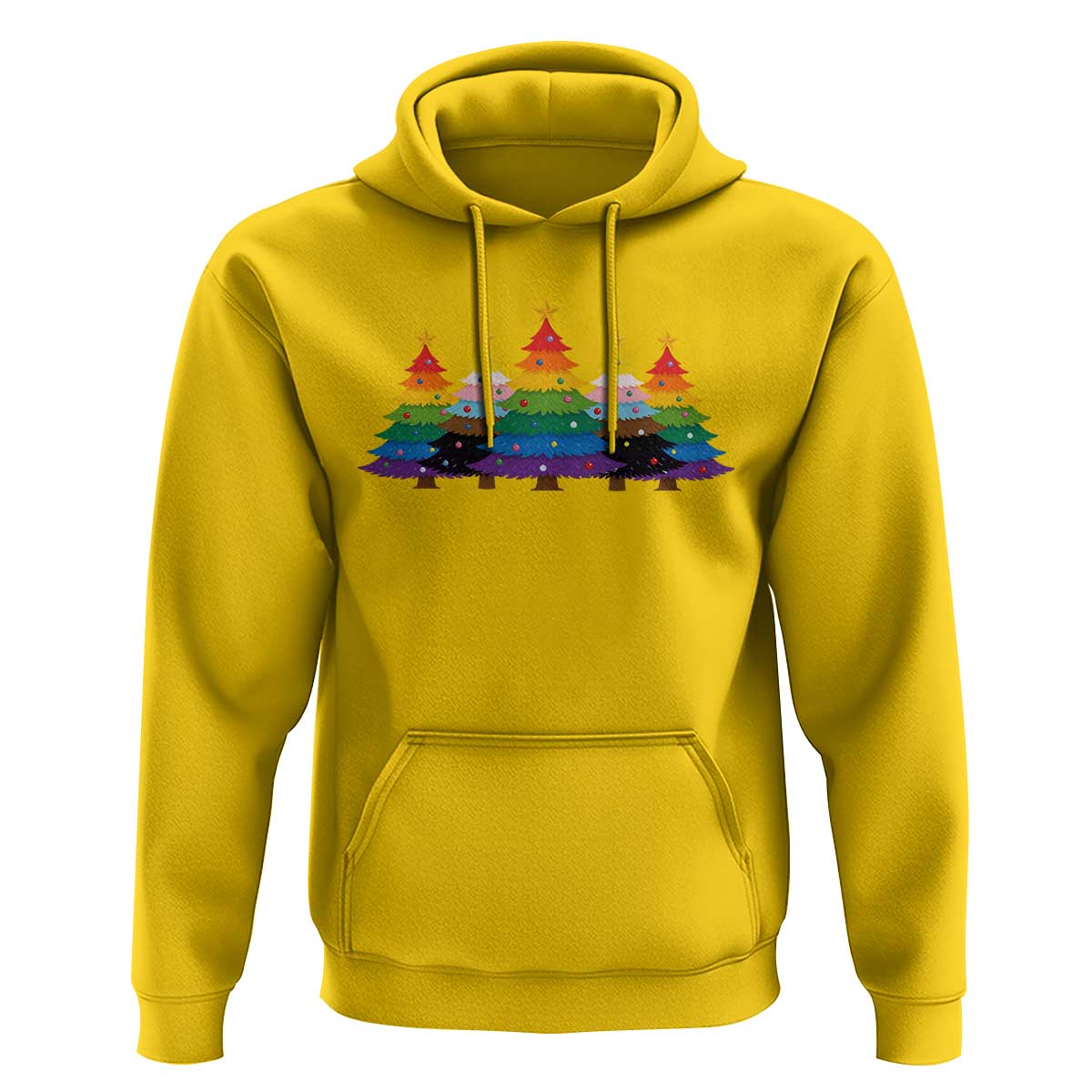Christmas Rainbow Tree LGBTQ Support Hoodie Holiday Pride Gift