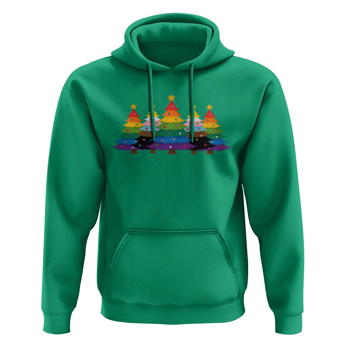 Christmas Rainbow Tree LGBTQ Support Hoodie Holiday Pride Gift