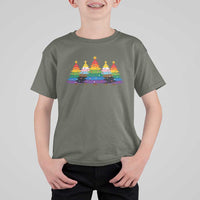 Christmas Rainbow Tree LGBTQ Support T Shirt For Kid Holiday Pride Gift