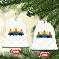 Christmas Rainbow Tree LGBTQ Support Ceramic Ornament Holiday Pride Gift