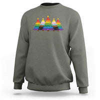 Christmas Rainbow Tree LGBTQ Support Sweatshirt Holiday Pride Gift
