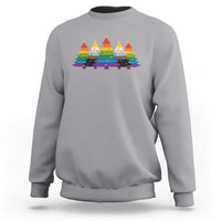 Christmas Rainbow Tree LGBTQ Support Sweatshirt Holiday Pride Gift