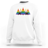 Christmas Rainbow Tree LGBTQ Support Sweatshirt Holiday Pride Gift